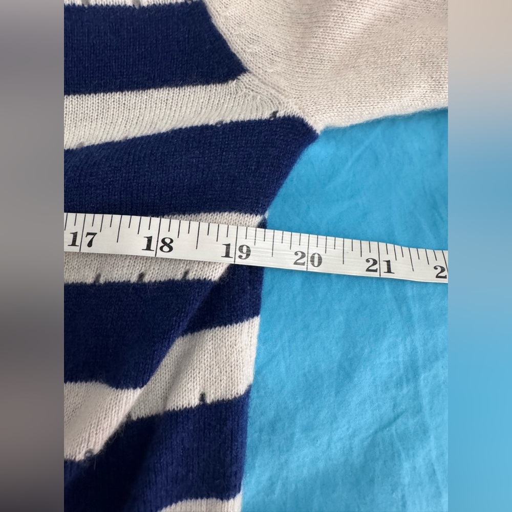 NWOT JCrew Cashmere cardigan in sailor stripe - Picture 4 of 5